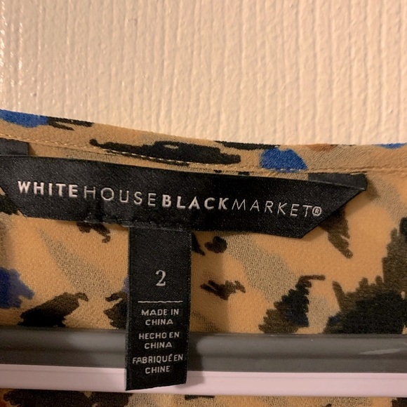 White House Black Market lace Trim Abstract Dress size 2 - Picture 9 of 10